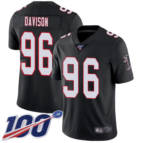 Atlanta Falcons Limited Black Men Tyeler Davison Alternate Jersey NFL Football 96 100th Season Vapor Untouchable